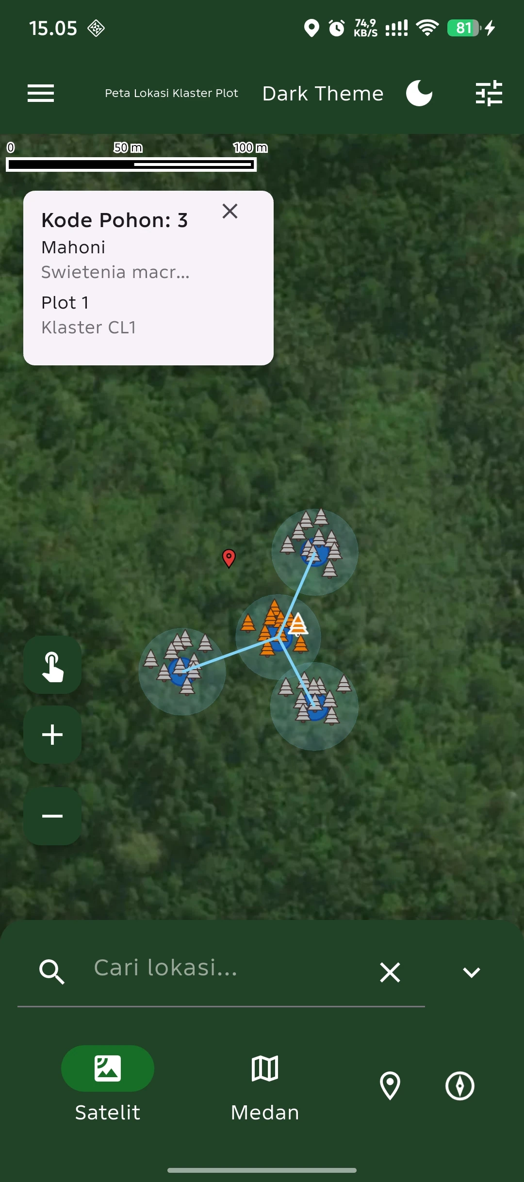 Tampilan aplikasi Azimutree 5